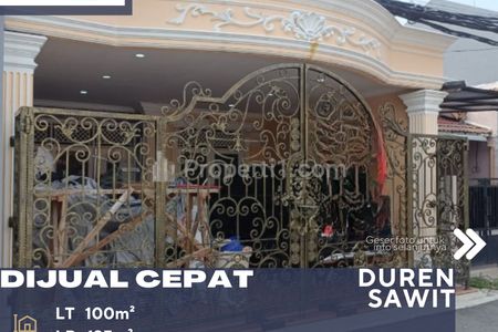 Dijual BU Rumah Klasik Minimalis Siap Huni di Duren Sawit Jakarta Timur