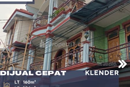 Dijual Rumah 3 Lantai Lokasi Strategis di Klender Jakarta Timur