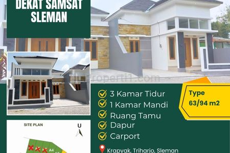 Dijual Rumah Murah Sleman dekat SAMSAT Sleman