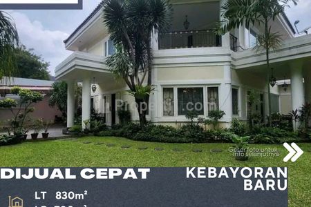 Dijual Mewah Siap Huni Posisi Hoek Lingkungan Tenang dan Aman di Kebayoran Baru Jakarta Selatan
