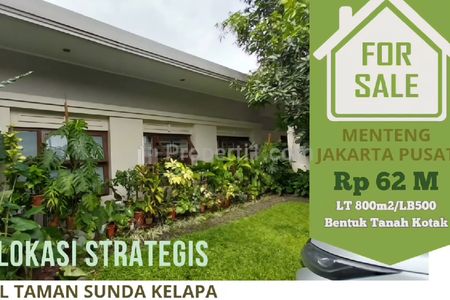 Dijual Cepat Rumah di Jl. Taman Sunda Kelapa, Menteng, Jakarta Pusat