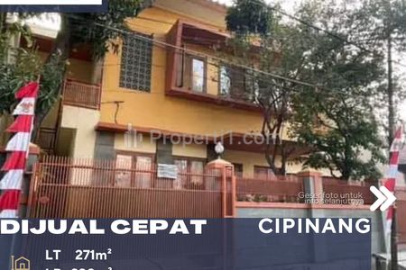 Dijual Rumah 2 Lantai Siap Huni Lingkungan Asri Nyaman di Cipinang Jakarta Timur