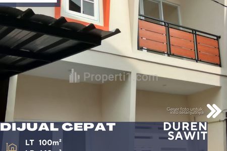 Dijual Cepat Rumah Terawat Rapih Bebas Banjir di Malaka Sari Duren Sawit Jakarta Timur