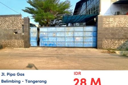 Dijual Lelang Gudang MURAH Jalan Pipa Gas, Tangerang