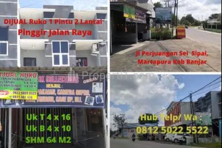 Dijual Ruko Martapura Kalimantan Selatan