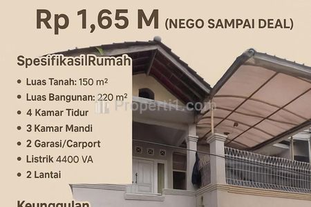 Jual Rumah di Komplek Margawangi Pandanwangi Ciwastra, Marga Cinta, Kota Bandung