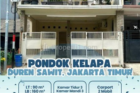 Dijual Rumah Second Terawat Dalam Komplek di Pondok Kelapa - Duren Sawit, Jakarta Timur