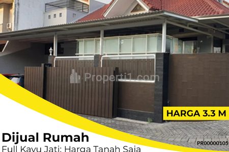 Dijual Rumah International Village Citraland Surabaya – Bangunan Full Kayu Jati, Harga Tanah Saja