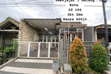 Dijual Rumah Sawojajar 1 Malang, Luas Tanah 105 m2