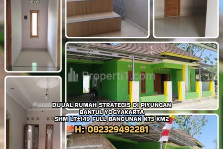 Dijual Rumah Siap Huni di Piyungan, Bantul, Yogyakarta. SHM LT149 Full Bangunan KT5 KM2 Strategis Akses Mudah