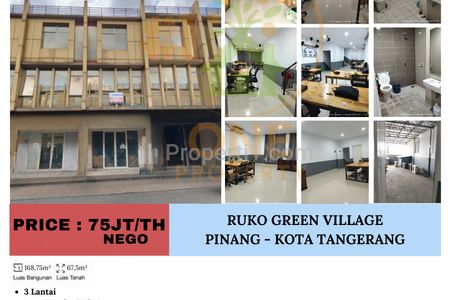 Disewakan Ruko Green Village, Pinang, Kota Tangerang