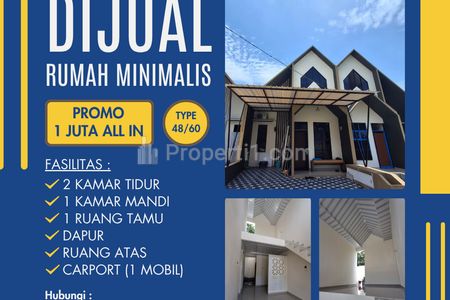 Dijual Cepat Rumah Minimalis Termurah (48/60) Siap Huni DP 0% Promo 1 Juta All in Villa Prima Sentosa x Away Residence Project Depok