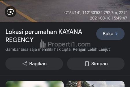 Jual Murah Villa Kayana Regency Jalan Provinsi Dekat Jatim Park 3, Batu