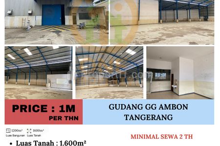 DISEWAKAN GUDANG DI GG AMBON - TANGERANG