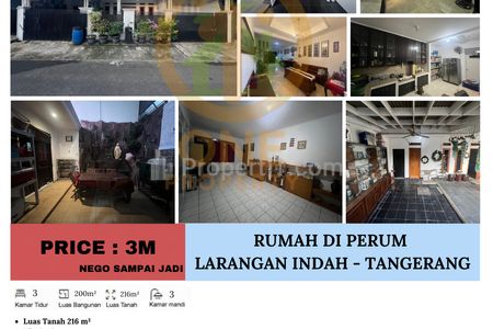 DIJUAL RUMAH DI PERUM LARANGAN INDAH - TANGERANG
