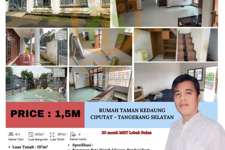 Dijual Rumah di Taman Kedaung, Ciputat - Tangerang Selatan