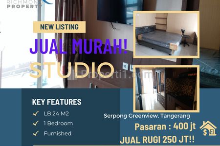 Dijual Apartemen Serpong Green View Sudah Full Furnished Tipe Studio
