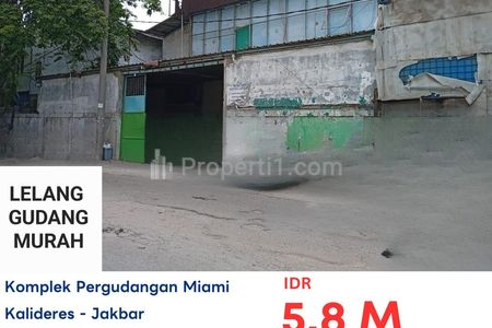 Dijual Lelang MURAH Gudang Miami, Kalideres, Jakarta Barat