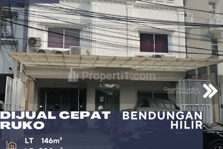 Dijual 2 Rukan Gandeng Sudah Direnovasi Lokasi Strategis di Bendungan Hilir Jakarta Pusat