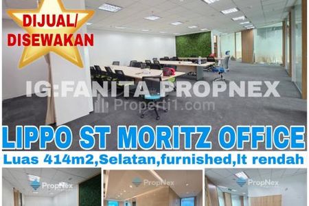 DIJUAL MURAH Office Space LIPPO ST. MORITZ OFFICE TOWER Puri Indah Jakarta Barat - Furnished Luas 414 m2
