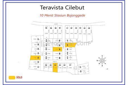 Dijual Kavling Tanah Strategis 10 Menit Stasiun Cilebut Free SHM - Teravista Cilebut