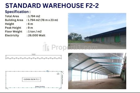 Sewa Gudang Siap Pakai Luas Bangunan 1794 m2, Listrik 26 Ribu Watt di Kawasan Industri Raya Kalijati, Hanya 15 km dari BYD Subang, Jawa Barat