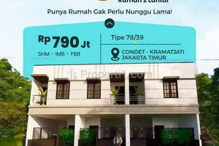 Dijual Rumah Inden Minimalis Strategis di Area Condet, Kramatjati, Jakarta Timur