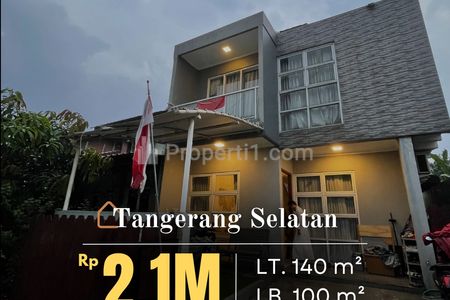 Jual Rumah Setu Tangerang Selatan RUMAH 2 MUKA POSISI HOOK DEKAT TOL STASIUN & RS, 0812.1714.3588