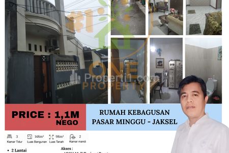 Dijual Rumah di Kebagusan, Pasar Minggu - Jakarta Selatan