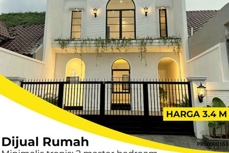Dijual Rumah Purimas Regency Surabaya Timur – Minimalis Tropis dengan 2 Master Bedroom