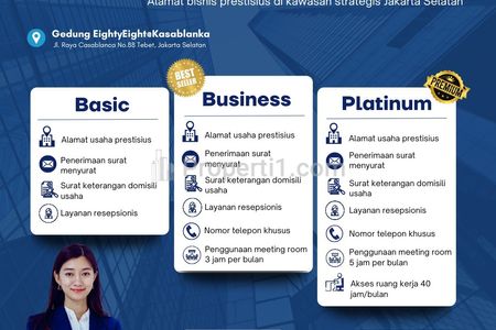 Sewa Virtual Office, Lengkap dengan Service Office Full Furnished di EightyEight@Kasablanka, Jakarta Selatan