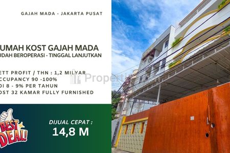 Rumah Kost Dijual Gajah Mada Jakarta Pusat