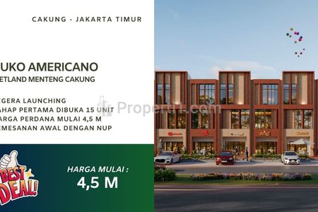 Dijual Ruko Americano Metland Menteng Cakung Harga Perdana