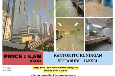 Dijual Kantor di ITC Kuningan, Setiabudi, Jakarta Selatan