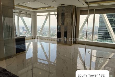 Disewakan Office Equity Tower Luas 333.40 m2 SCBD Jakarta Selatan
