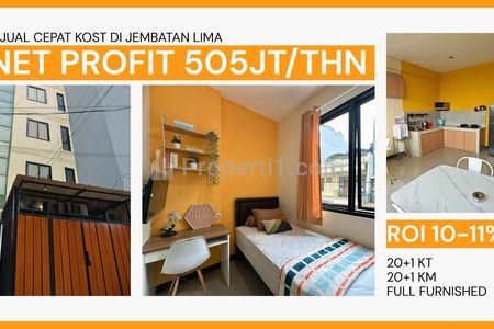 Jual Kost Lux Tambora Jakarta Barat Full Furnished ROI 10-11% Per Tahun
