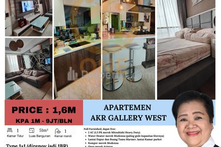 Jual Apartemen AKR Gallery West, Kebon Jeruk - Jakarta Barat