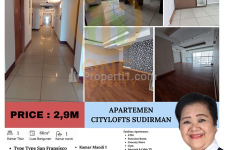 Dijual Apartemen Citylofts Sudirman, Tanah Abang, Jakarta Pusat - 1 BR Kosongan