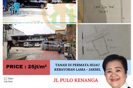 Dijual Tanah di Jl Pulo Kenanga, Permata Hijau, Kebayoran Lama - Jakarta Selatan