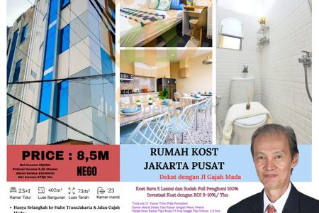INVESTASI LANGKA!!  Dijual Cepat!! Kost Exclusive Baru di Jakarta Pusat