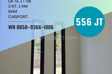 Jual Rumah Bagus Minimalis Dalam Cluster, 5 Menit ke Pasar Parung Bogor