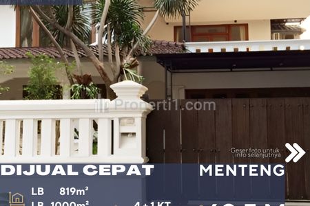 Dijual Rumah Rumah Mewah Area Elite Tenang dan Asri Cocok untuk Expatriate di Menteng Jakarta Pusat