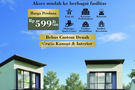 Jual Rumah Baru 2 Lantai (Model Minimalist Modern) Lokasi di Katapang Bandung, Hanya 7 Menit dari Tol Soroja.