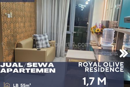 Dijual / Disewakan Apartemen Royal Olive Residence 2BR Fully Furnish - Jual Rugi di Bawah Pasaran atau