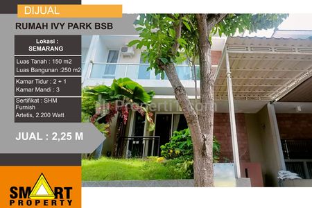 Dijual Rumah Bebas Banjir di Kawasan Berkembang Citraland BSB City Semarang Cluster Ivy Park
