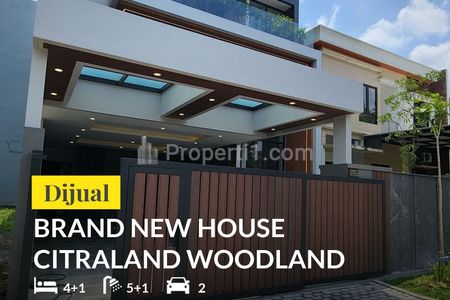 Jual Rumah Citraland Woodland Surabaya Barat Premium Spec, Private Lift, Pagar Otomatis, Smart Home System