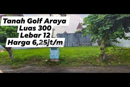 Jual Tanah 300 m2 di Golf Araya Malang