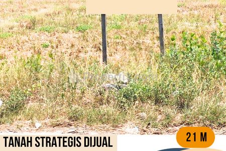 Tanah Dijual Lokasi Kramat Tegal, Lebar 100 Meter, Depan Jalan Raya