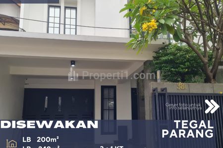 Disewakan Rumah Cantik Siap Huni Area Tenang Nyaman di Tegal Parang Mampang Prapatan Jakarta Selatan