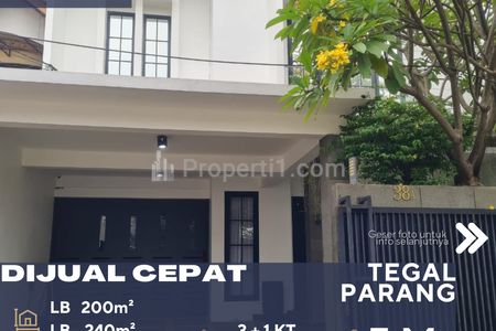 Dijual Rumah Cantik Siap Huni Area Tenang Nyaman di Tegal Parang Jakarta Selatan
